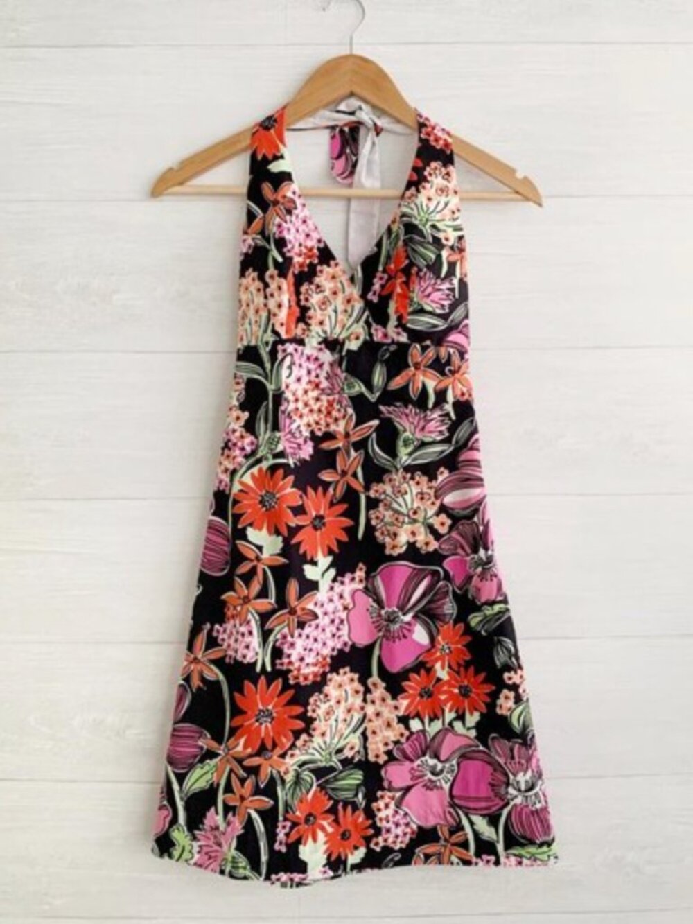 NWT VINTAGE Lilly Pulitzer White Label Candy Halter Dress-Size 10-Flower Market